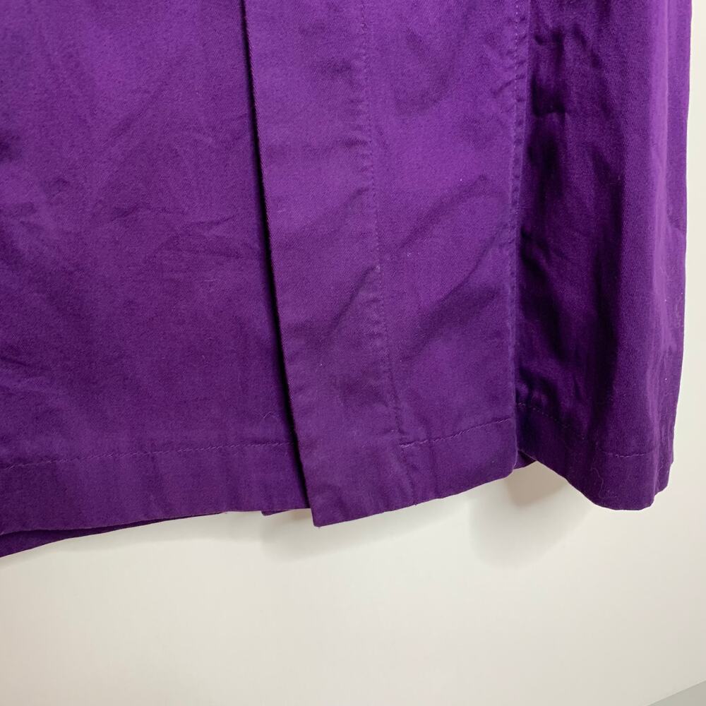 TRIPP NYC Purple Gothic Trench Coat Long Button Front Jacket Alt Grunge Medium - Picture 10 of 16